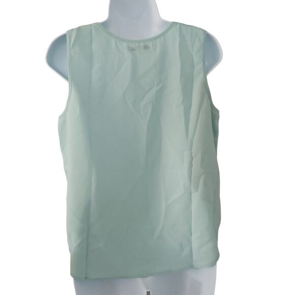 Endless Rose Top Womens Large Mint Green Tank With Mesh & Beading Details - Picture 7 of 9